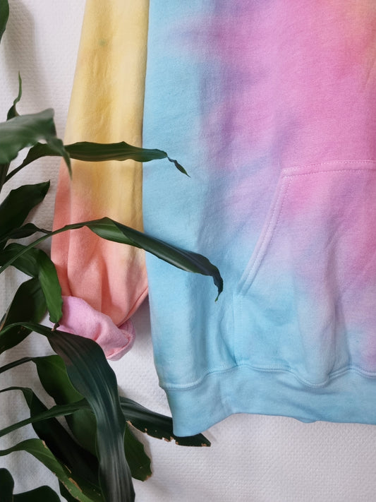 Hand Designed Pastel Tie-Dye Hoodie