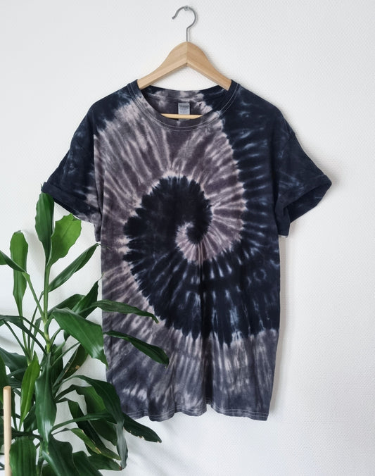 Hand Designed Black Gray Tie-Dye Shirt