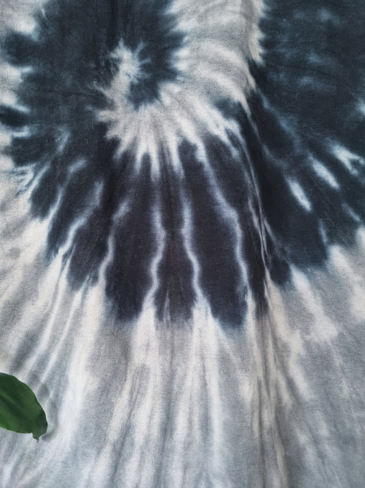 Hand Designed Black Light Gray Tie-Dye Shirt