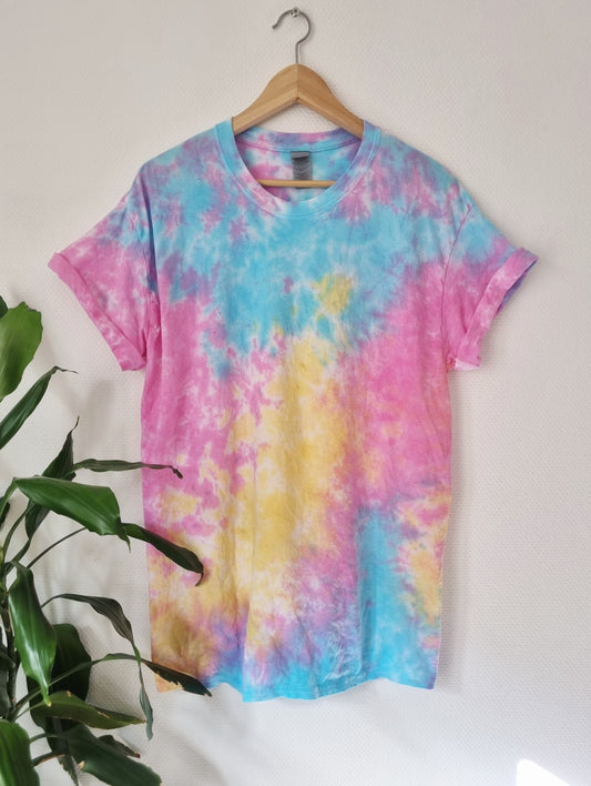 Hand Designed Pastel Sunset Tie-Dye Shirt