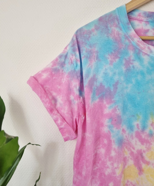 Hand Designed Pastel Sunset Tie-Dye Shirt