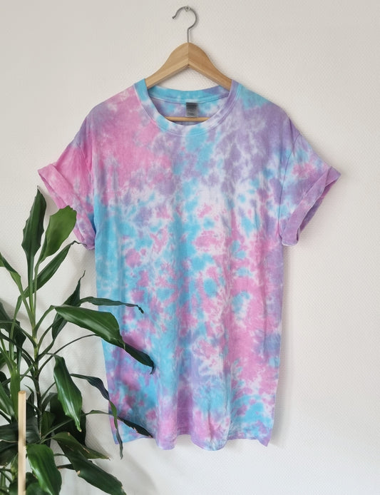 Hand Designed Pastel Galaxy Tie-Dye Shirt
