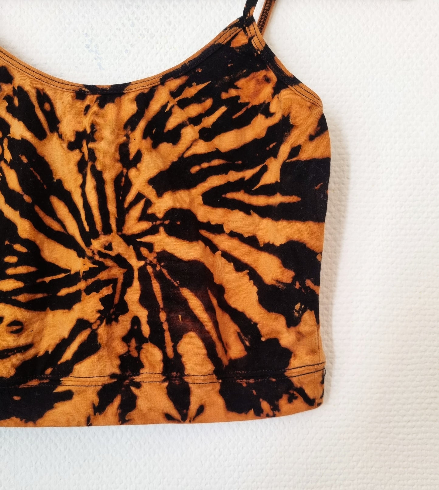 Hand Designed Fitted Bleach Tie-Dye Camisole Top