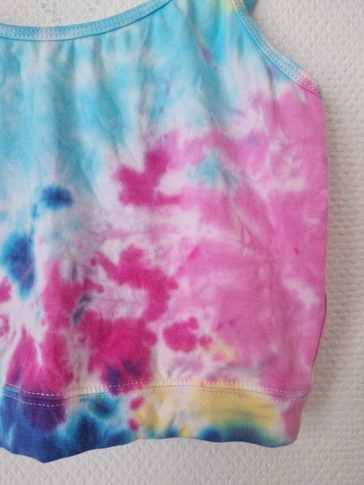Hand Designed Fitted Pastel Galaxy Tie-Dye Camisole Top