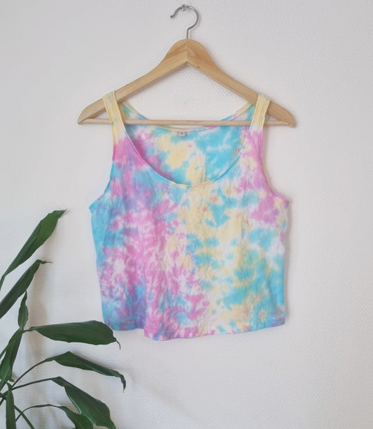 Hand Designed Pastel Galaxy Tie-Dye Tank Top