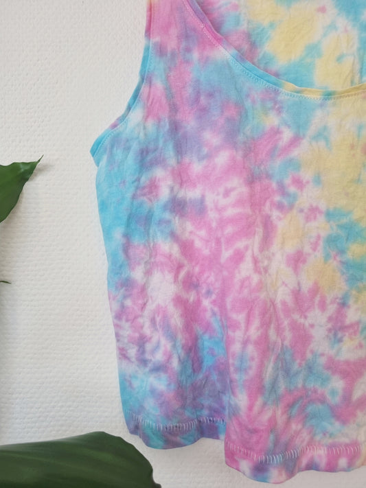 Hand Designed Pastel Galaxy Tie-Dye Tank Top