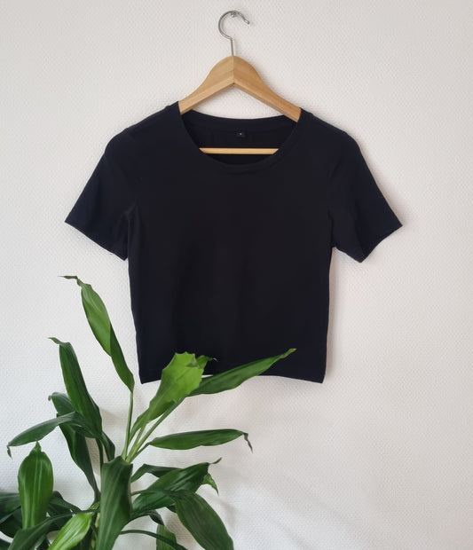 Build Your Hand Designed Fitted Bleach Tie-Dye Crop Top